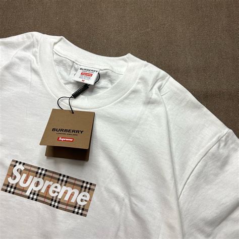 supreme burberry box logo|supreme burberry t shirt.